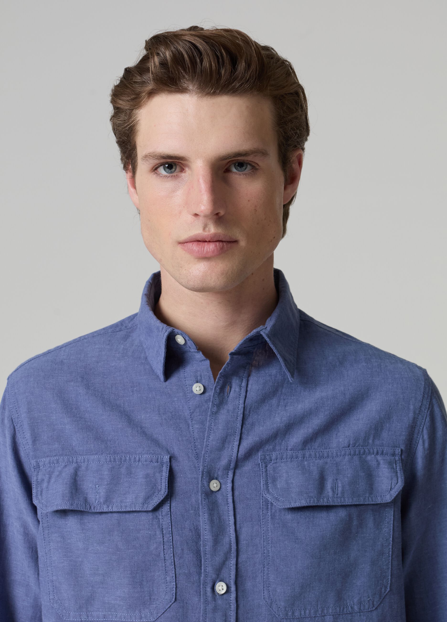 Ovs Camicia in lino e cotone con tasche