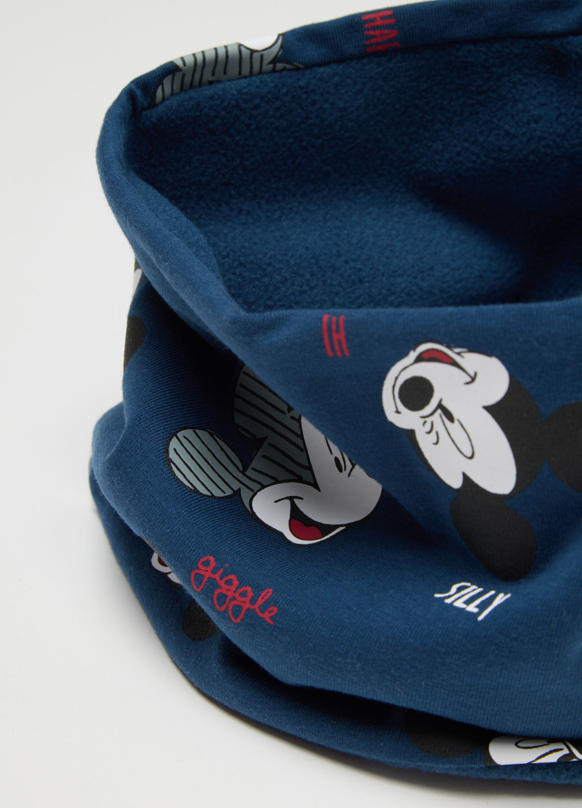 Sciarpa da neonato in cotone elasticizzato blu