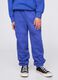 Blue joggers with elasticated edging_1