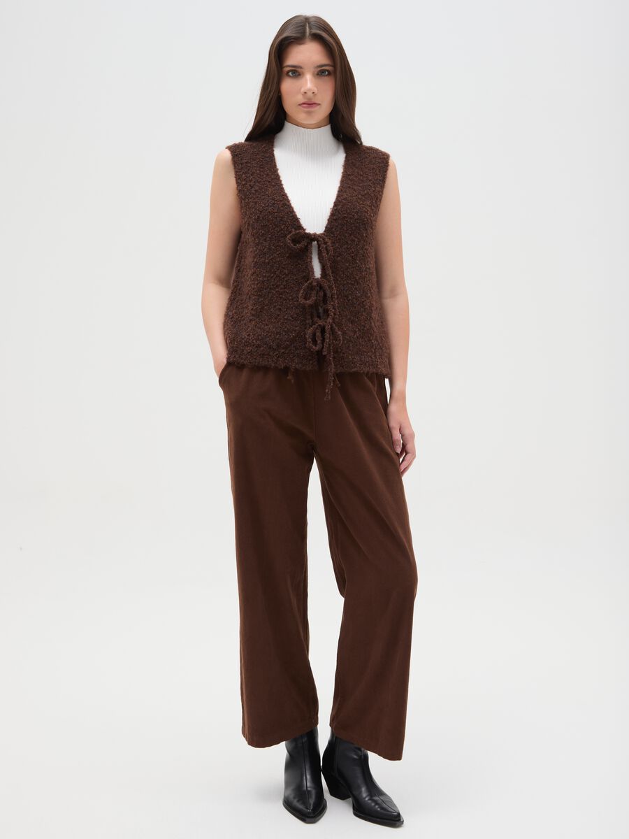 Brown Regular Fit Gilet_1