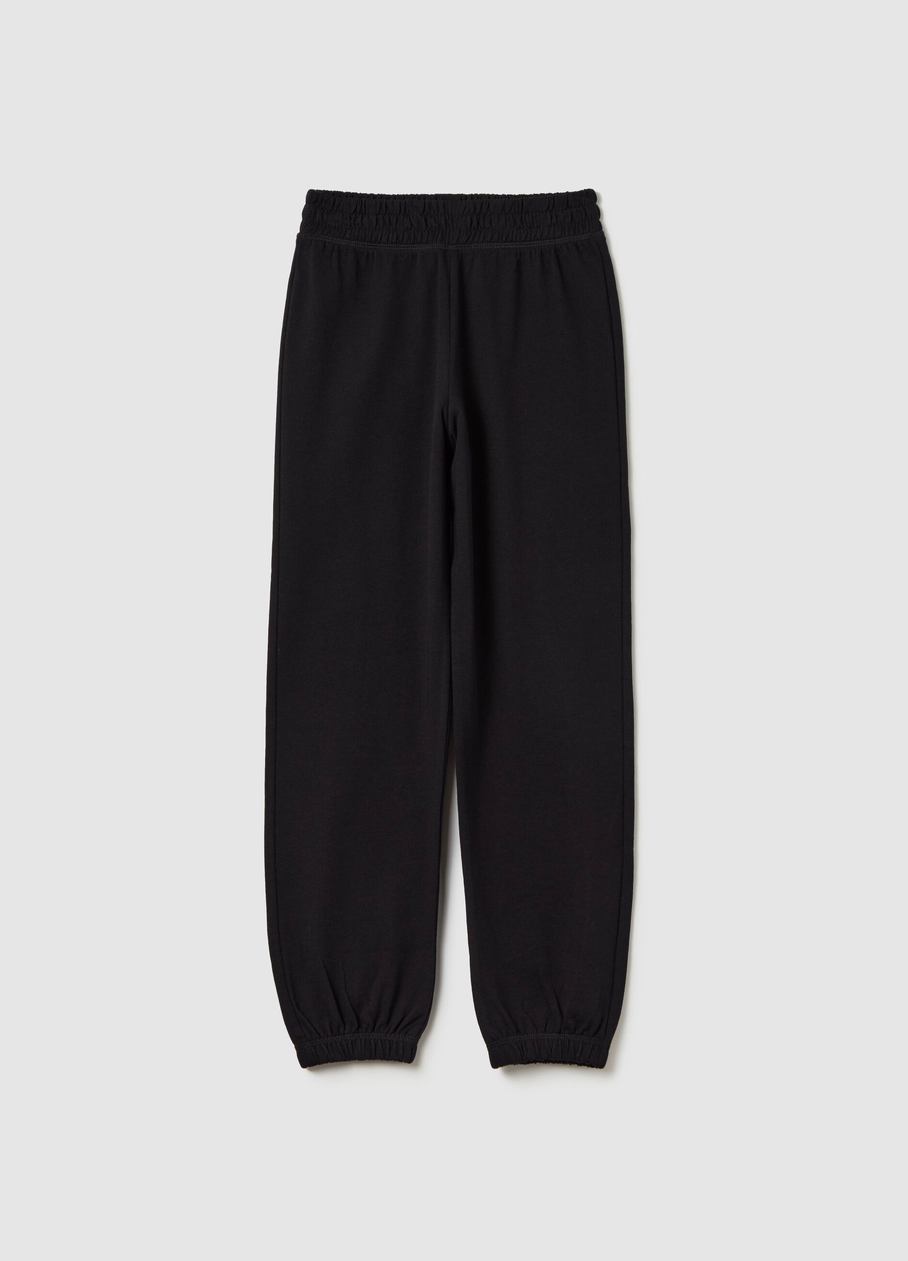 Joggers in cotone con profili elasticati