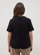 Black stretch viscose regular fit t-shirt with drawstring closure_3