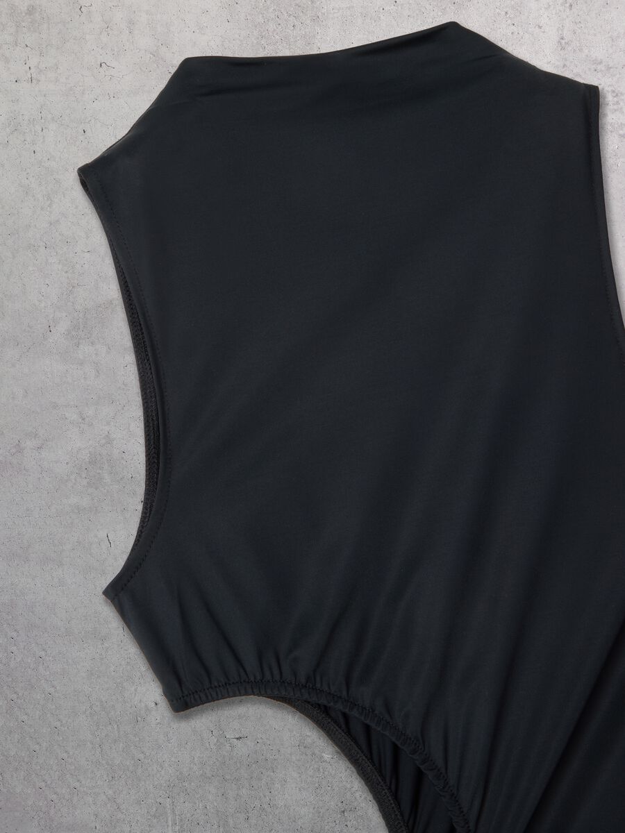Cut-Out Long Dress Black_7