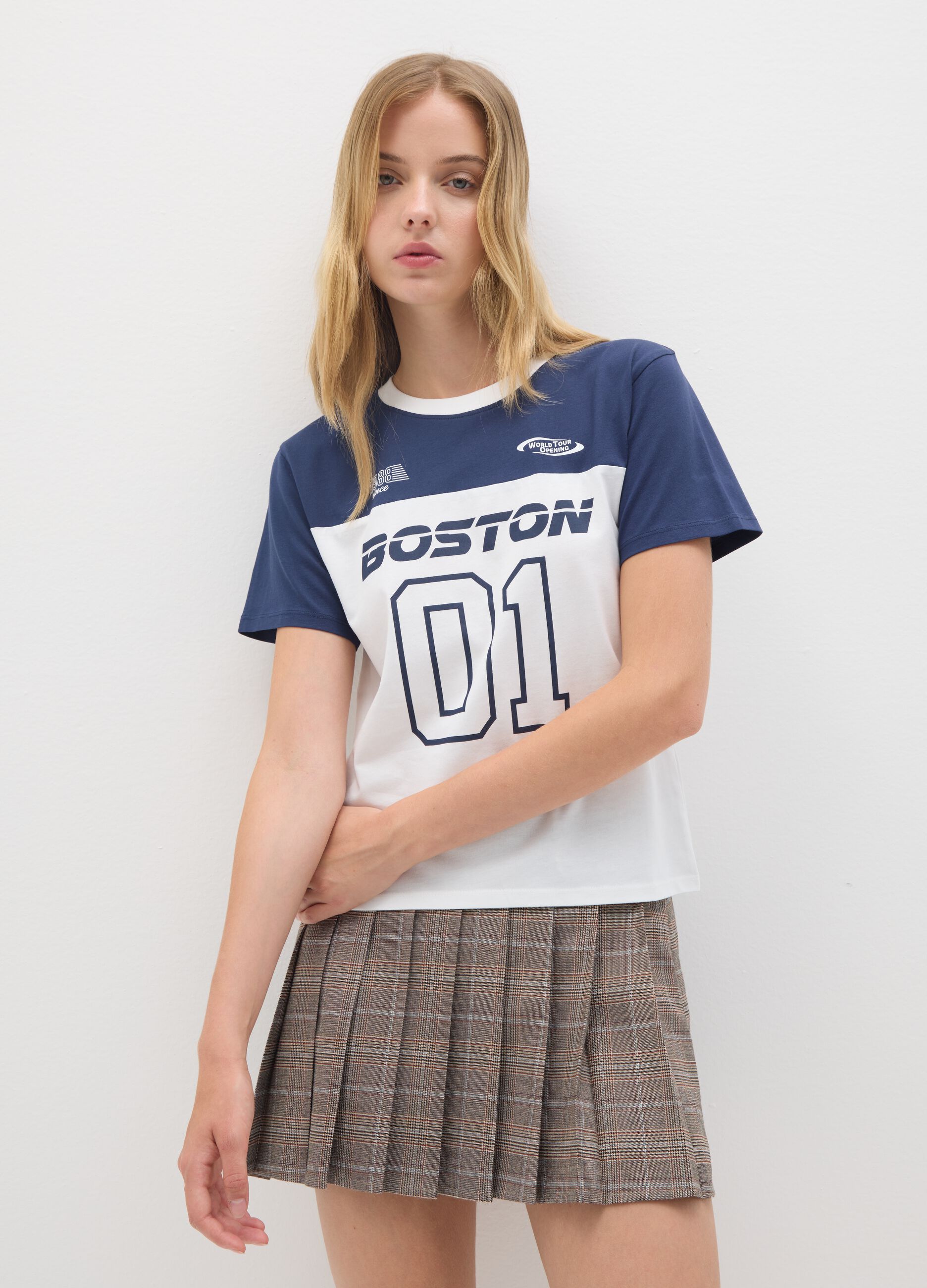 Multicolour pure cotton regular fit T-shirt