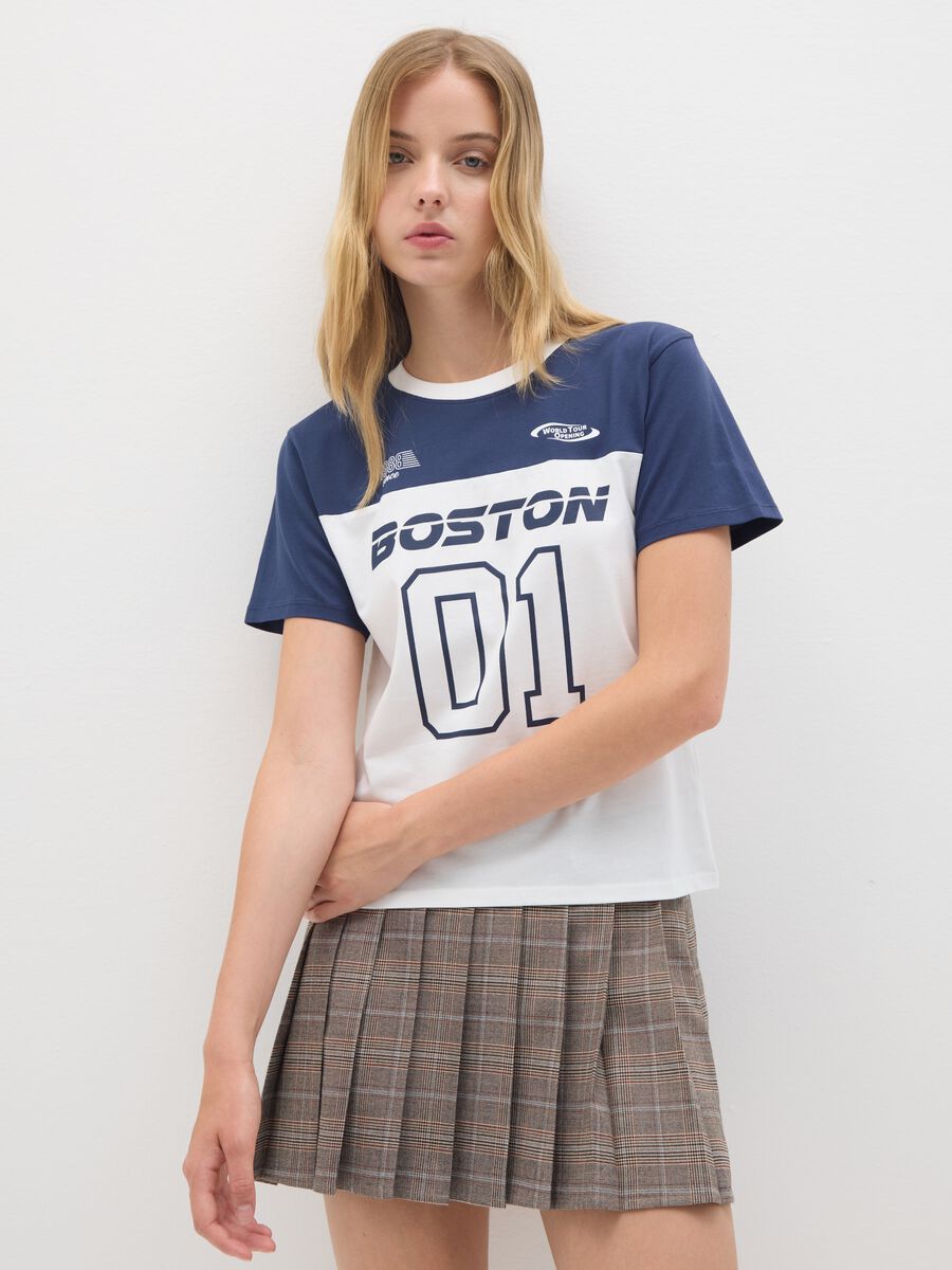 T-shirt in puro cotone multicolor regular fit_0