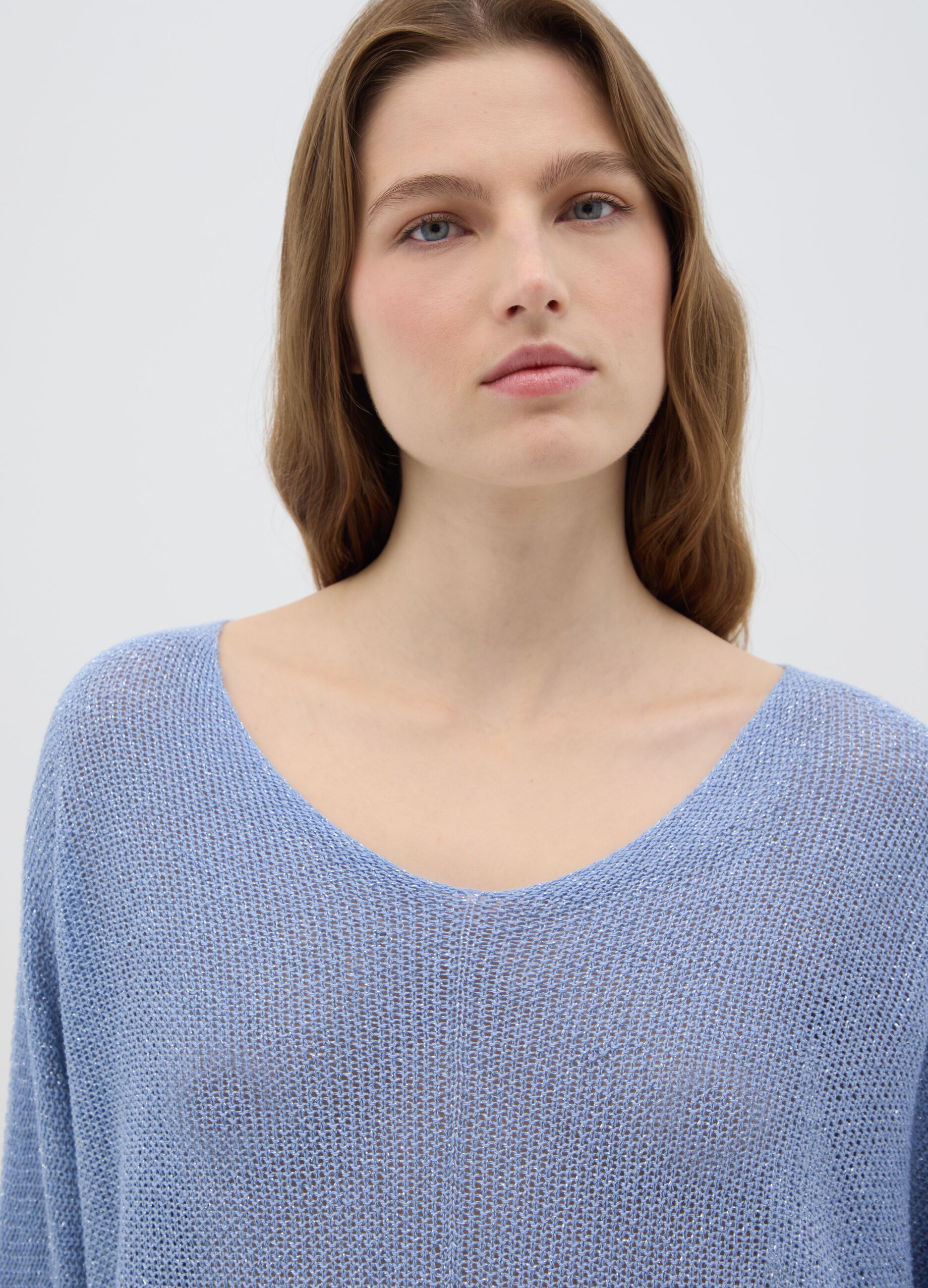 Blue Regular Fit Women's Jumper