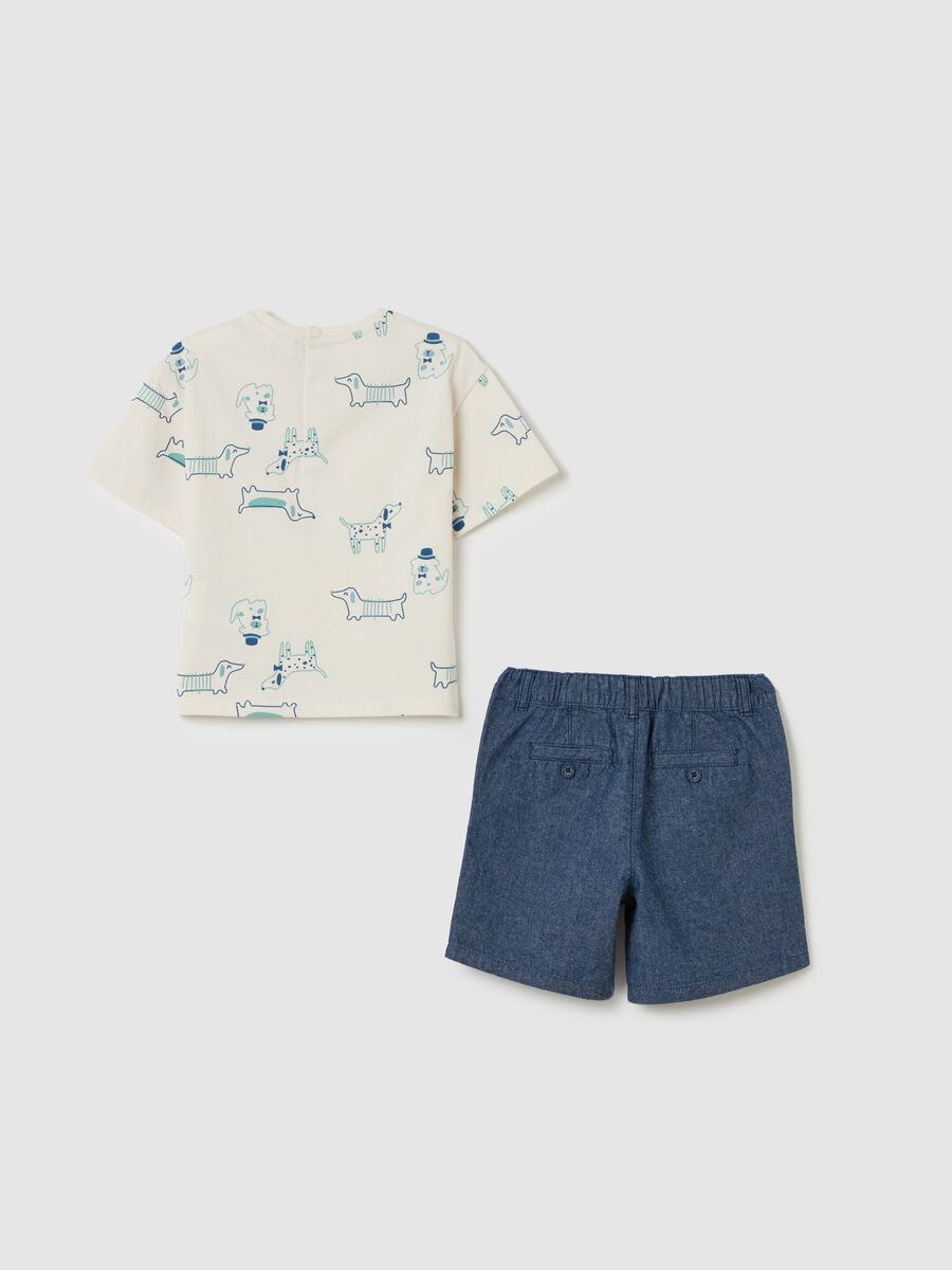 T-shirt with print and Bermuda shorts set_1