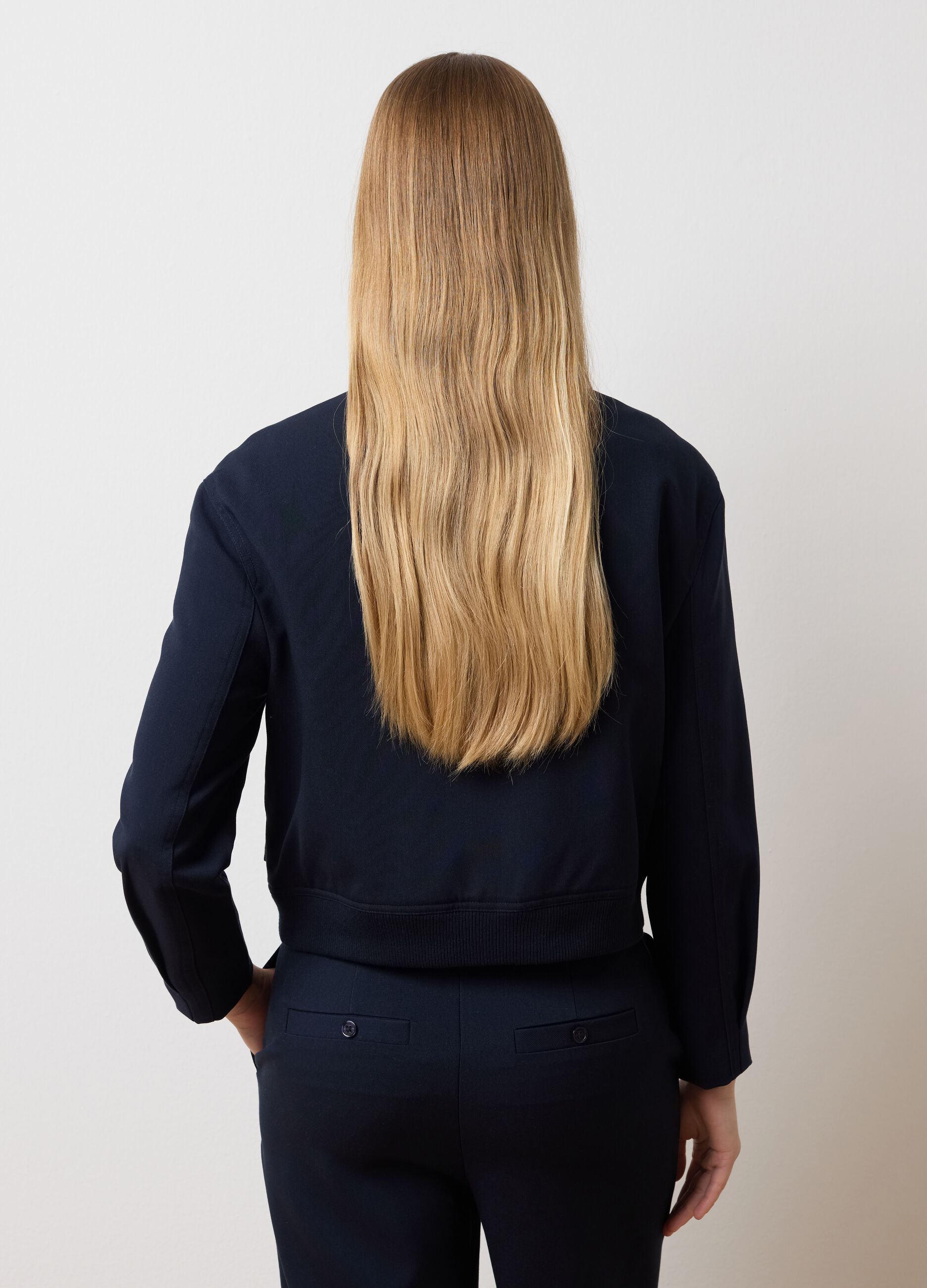 Regular Fit Blue Blazer with Pockets