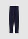 Girls' Blue Cotton Skinny Fit Leggings_4