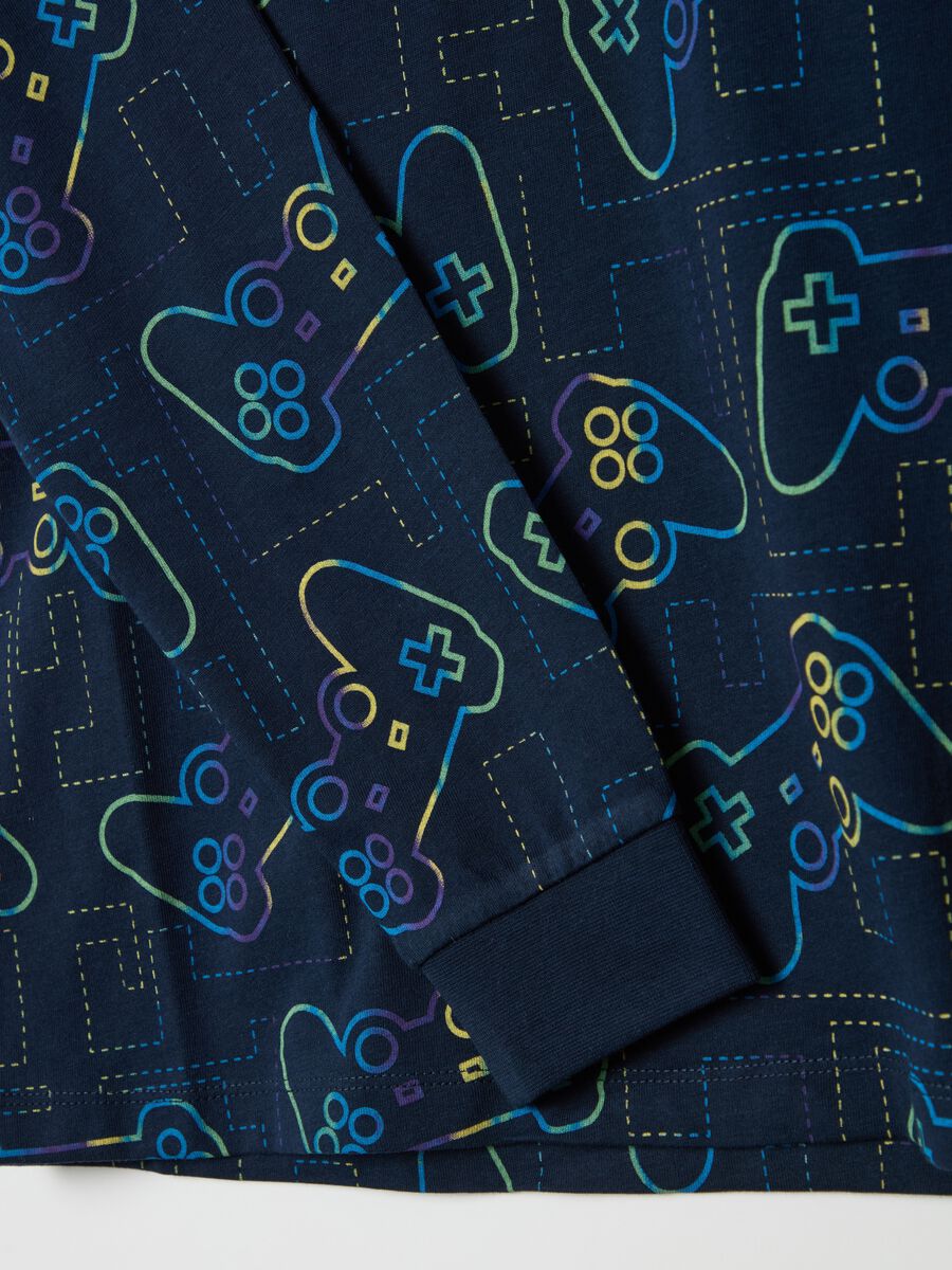 Pigiama in cotone con stampa joystick_2