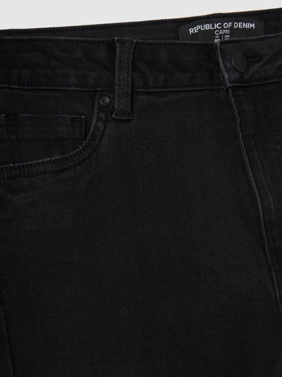 Jeans neri skinny in cotone e viscosa elasticizzato_5