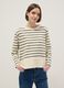 Multicolour striped stretch cotton blend jumper, regular fit_0