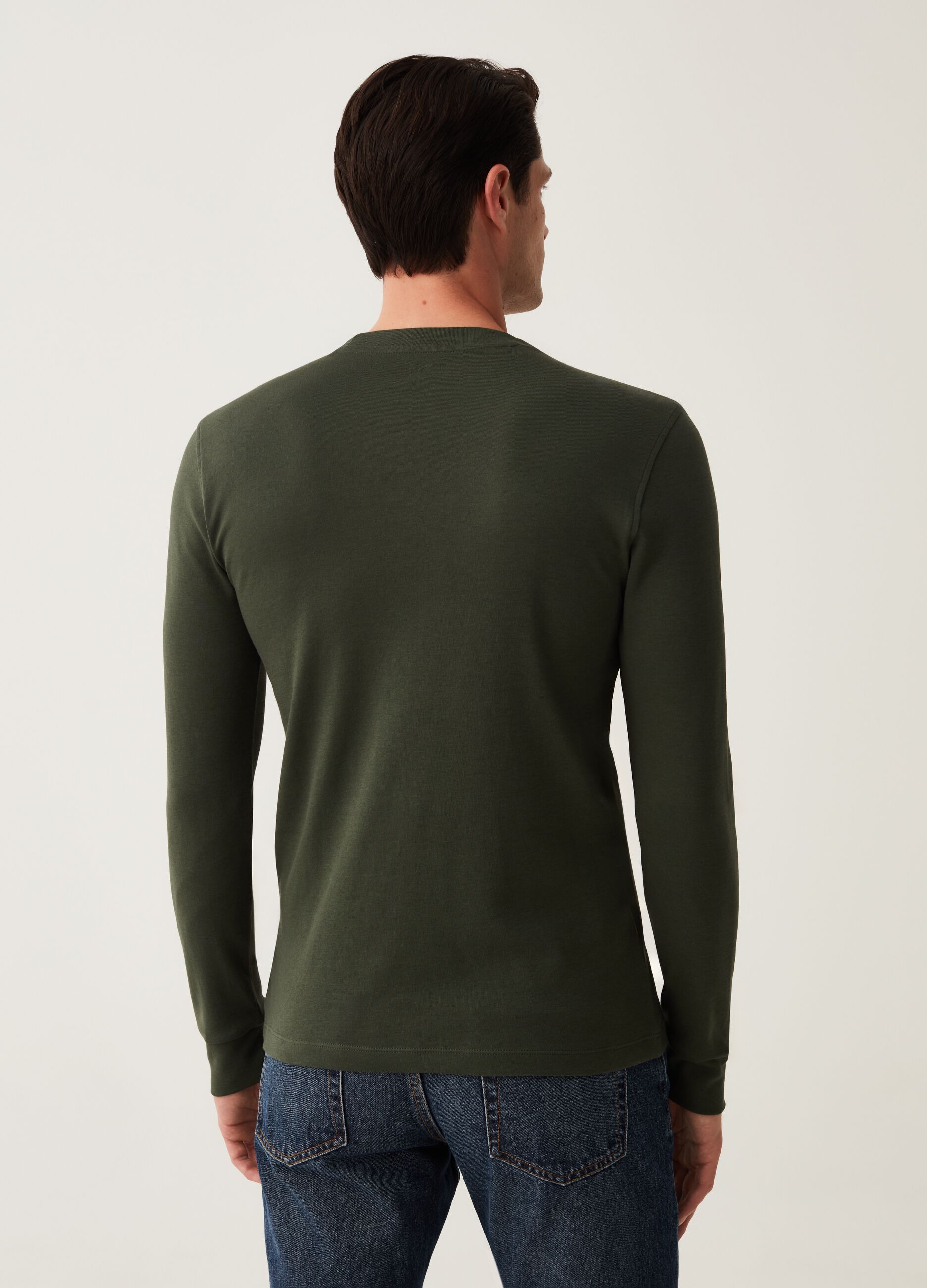 T-shirt a maniche lunghe scollo rotondo_2