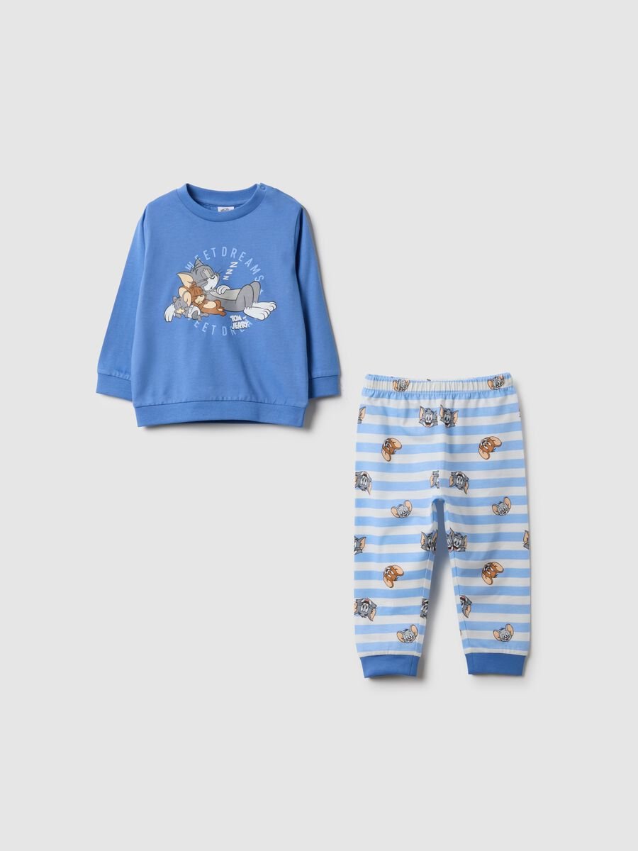 Pigiama in puro cotone multicolor da neonato regular fit con stampe_0