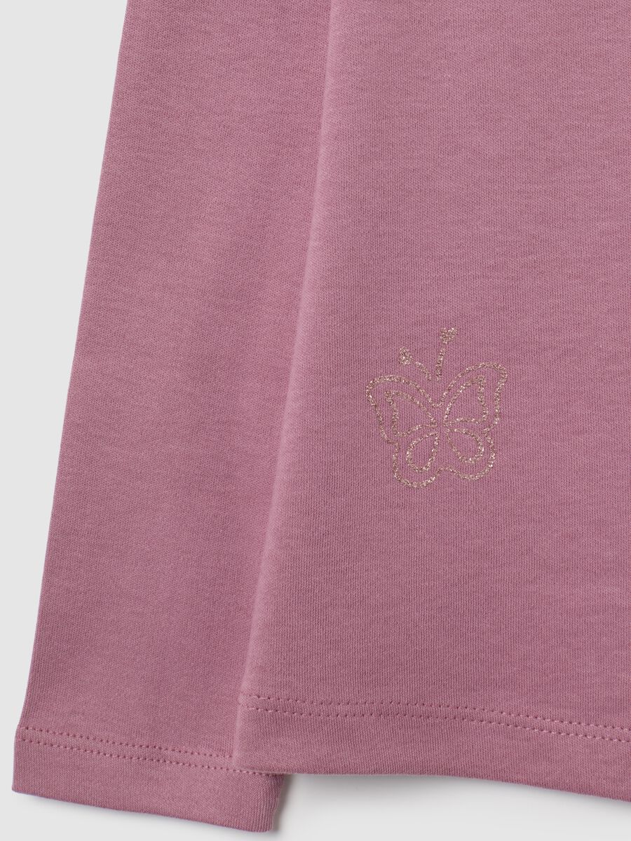 Girls' pure cotton pink regular fit top_3