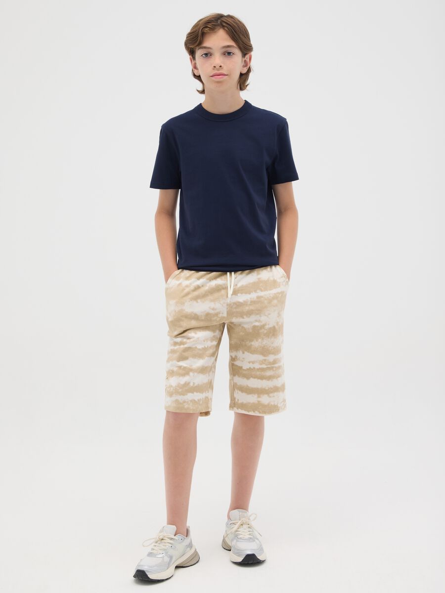 Pantaloncini da ragazzo in puro cotone multicolor regular fit_0