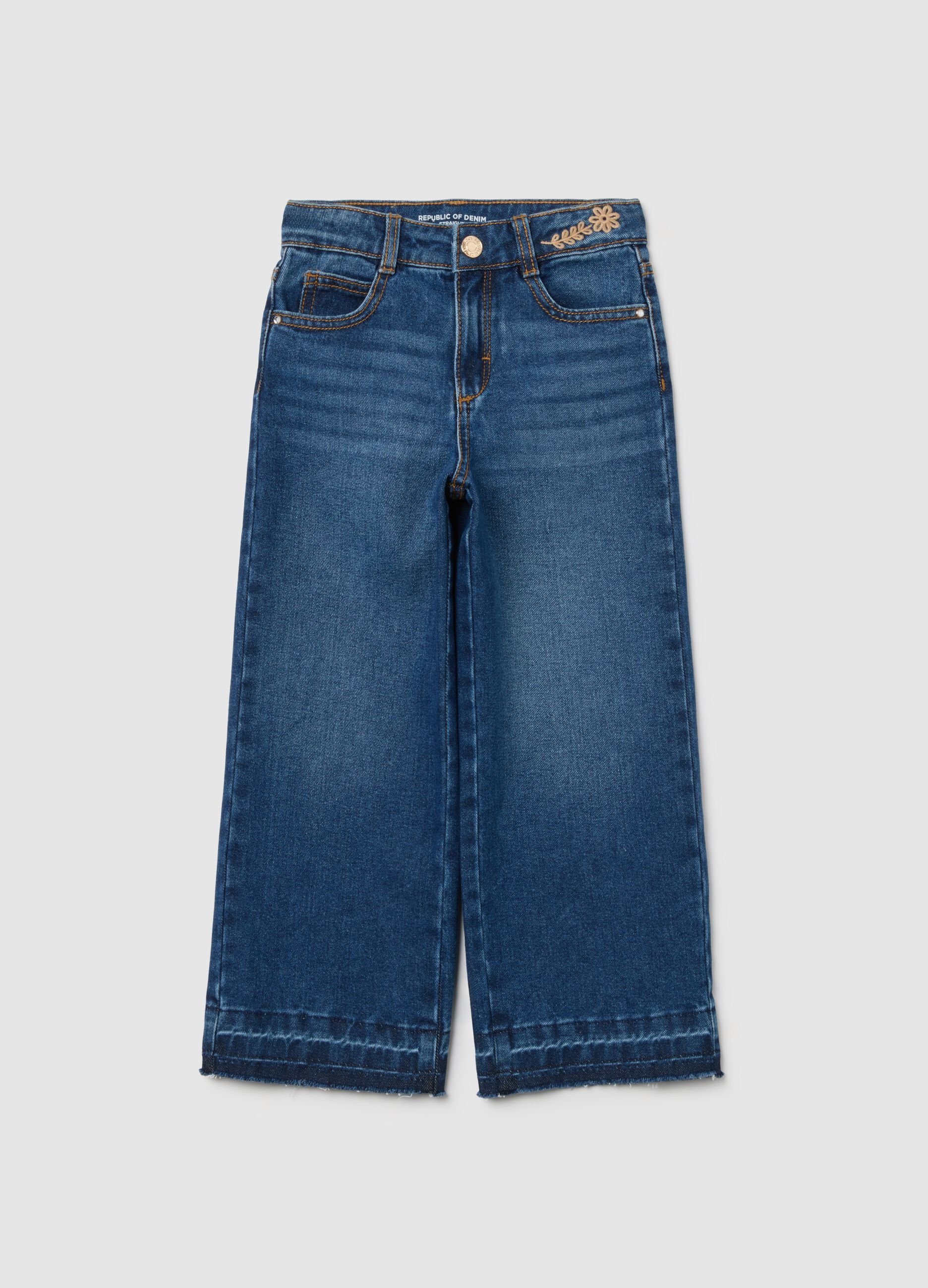Girls' Straight-Leg Denim Jeans