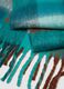 Sciarpa verde in misto lana con frange_3