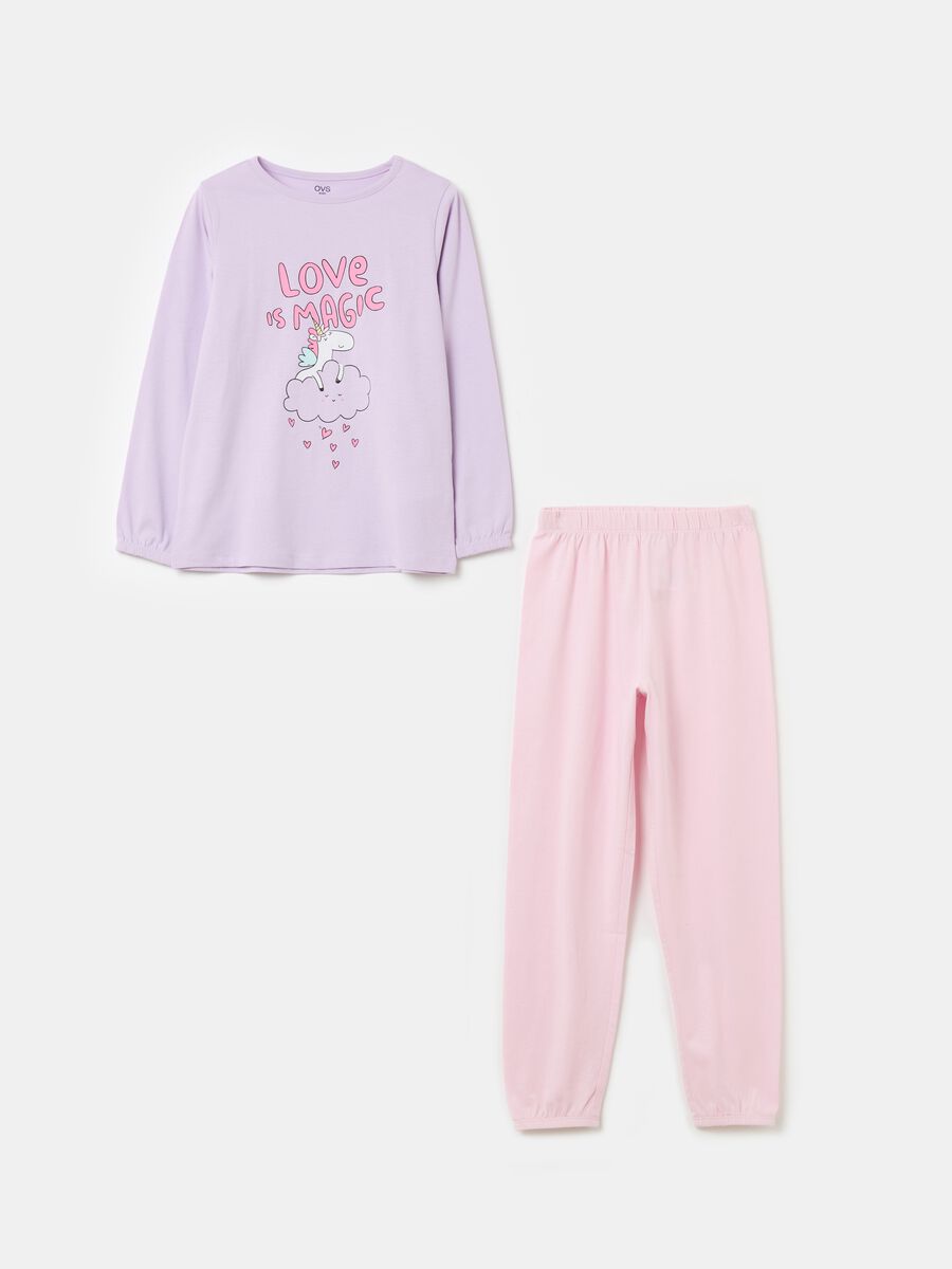 Organic cotton pyjamas with print_0