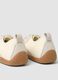 White and beige regular fit trainers with rubber sole_2
