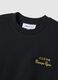 Black pure cotton relaxed fit t-shirt with emblem_5