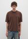 Brown boxy fit pure cotton T-shirt_1
