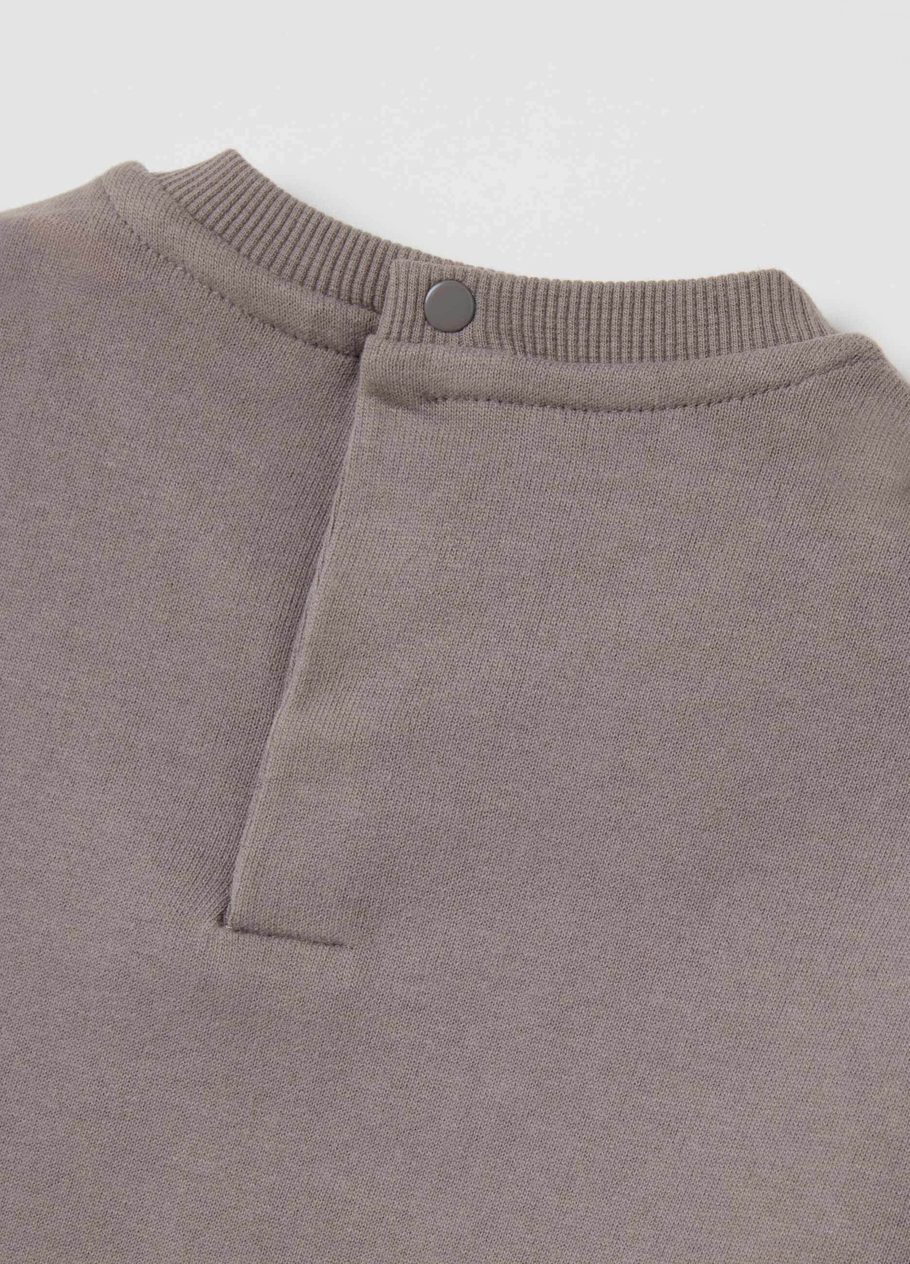 Infant set in pure grey cotton regular fit