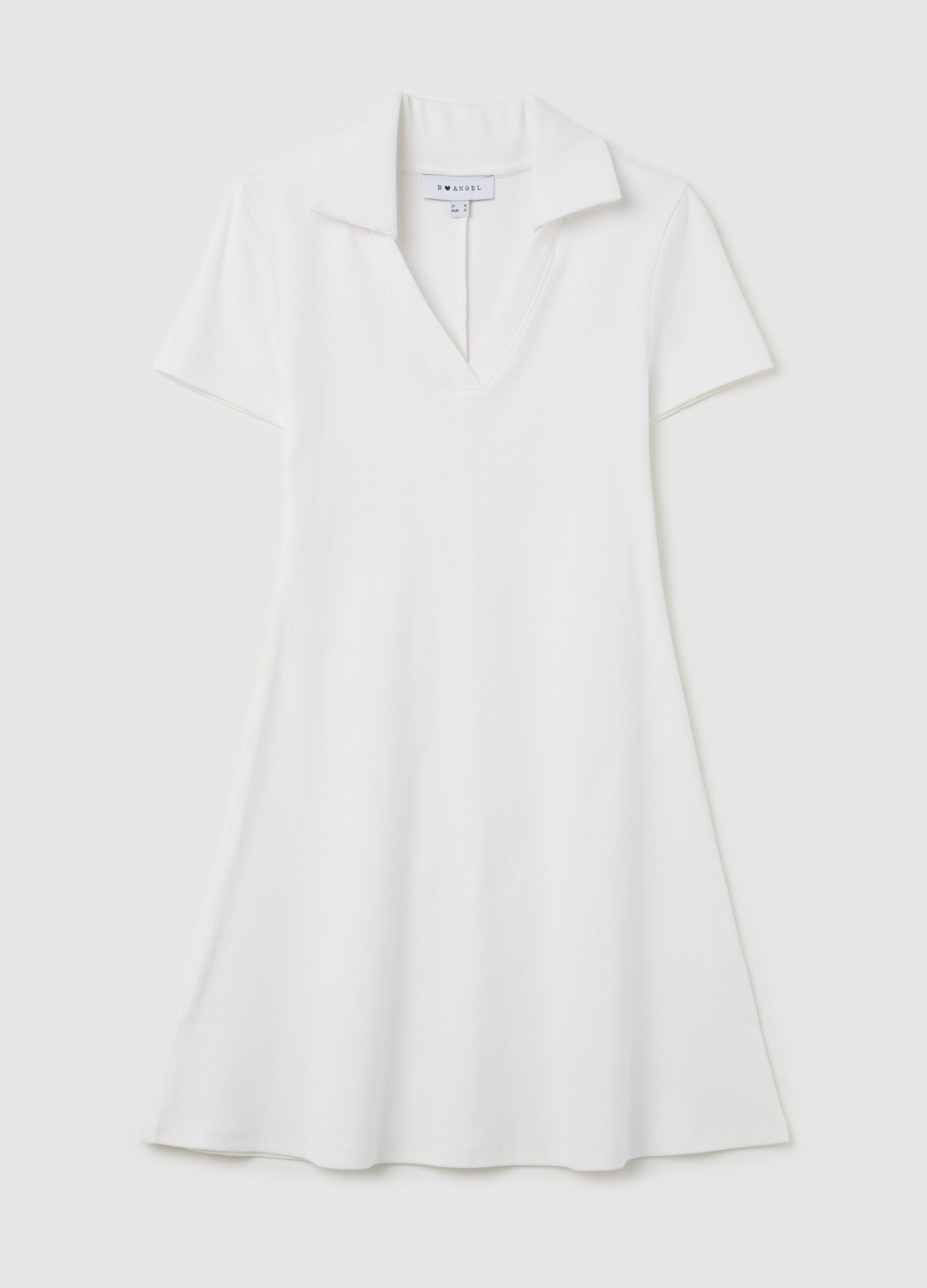 Short dress with polo neck