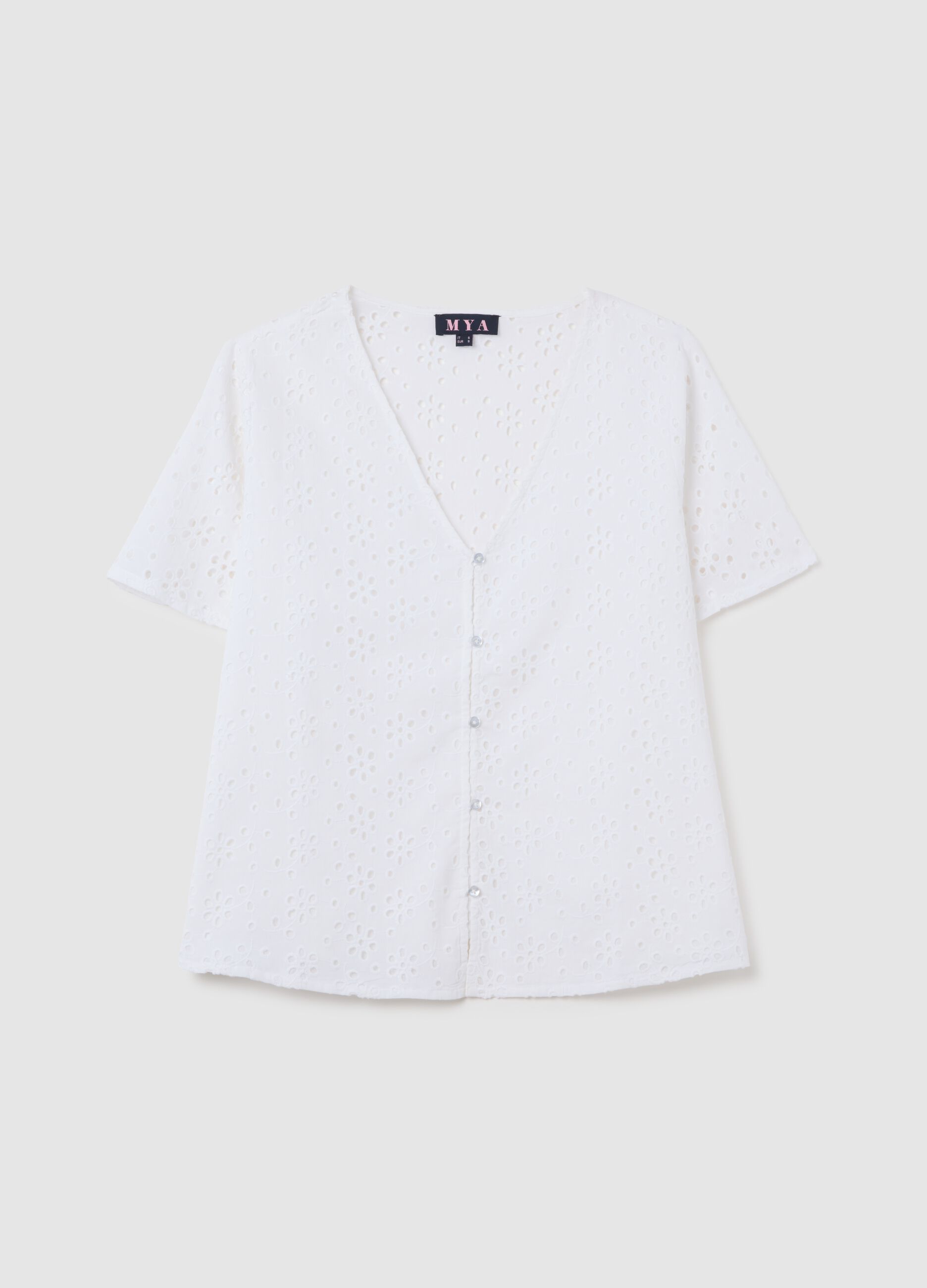Women's White Pure Cotton Regular Fit Shirt