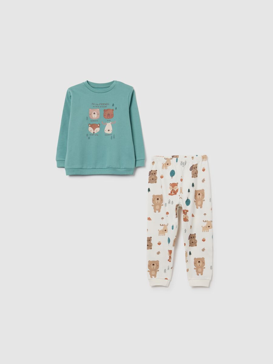 Pigiama da neonato in puro cotone multicolor regular fit_0