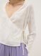 White V-neck pure viscose top regular fit_3