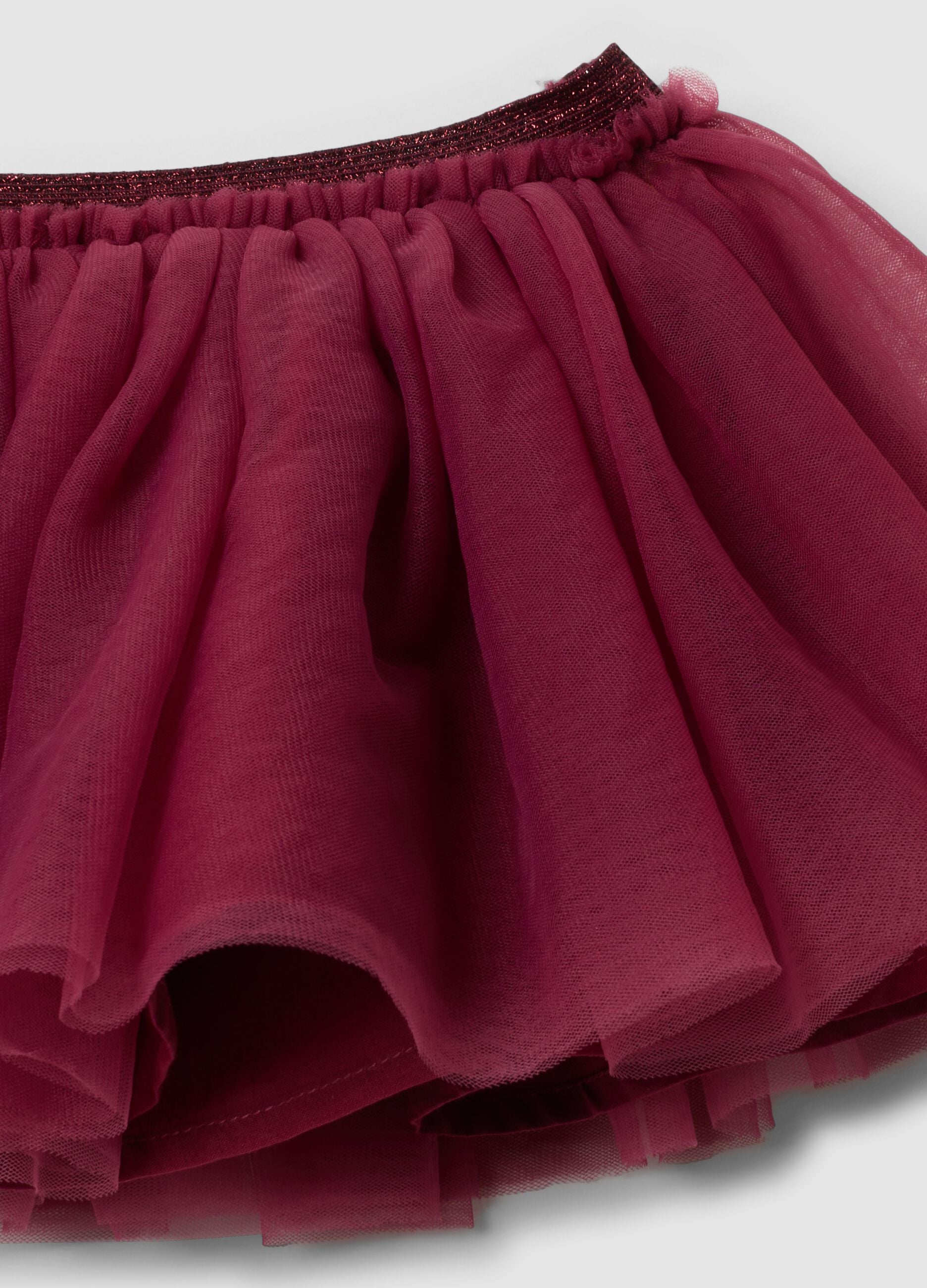 Pink pure cotton set with bodysuit and tulle skirt