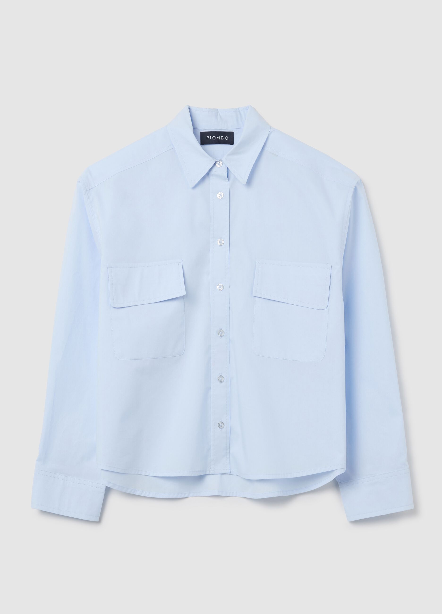 Poplin shirt with pockets