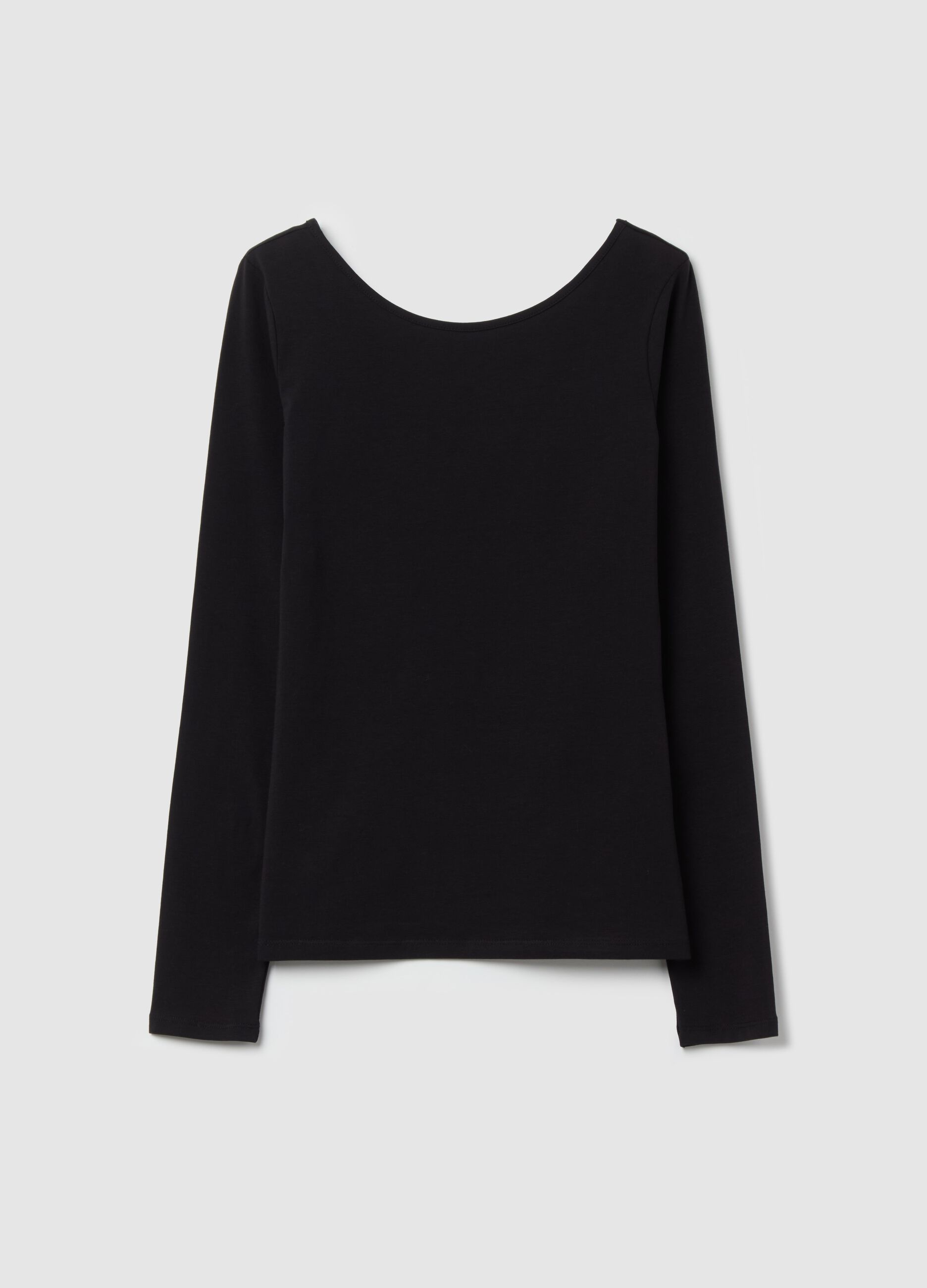 T-shirt a maniche lunghe con scollo rotondo
