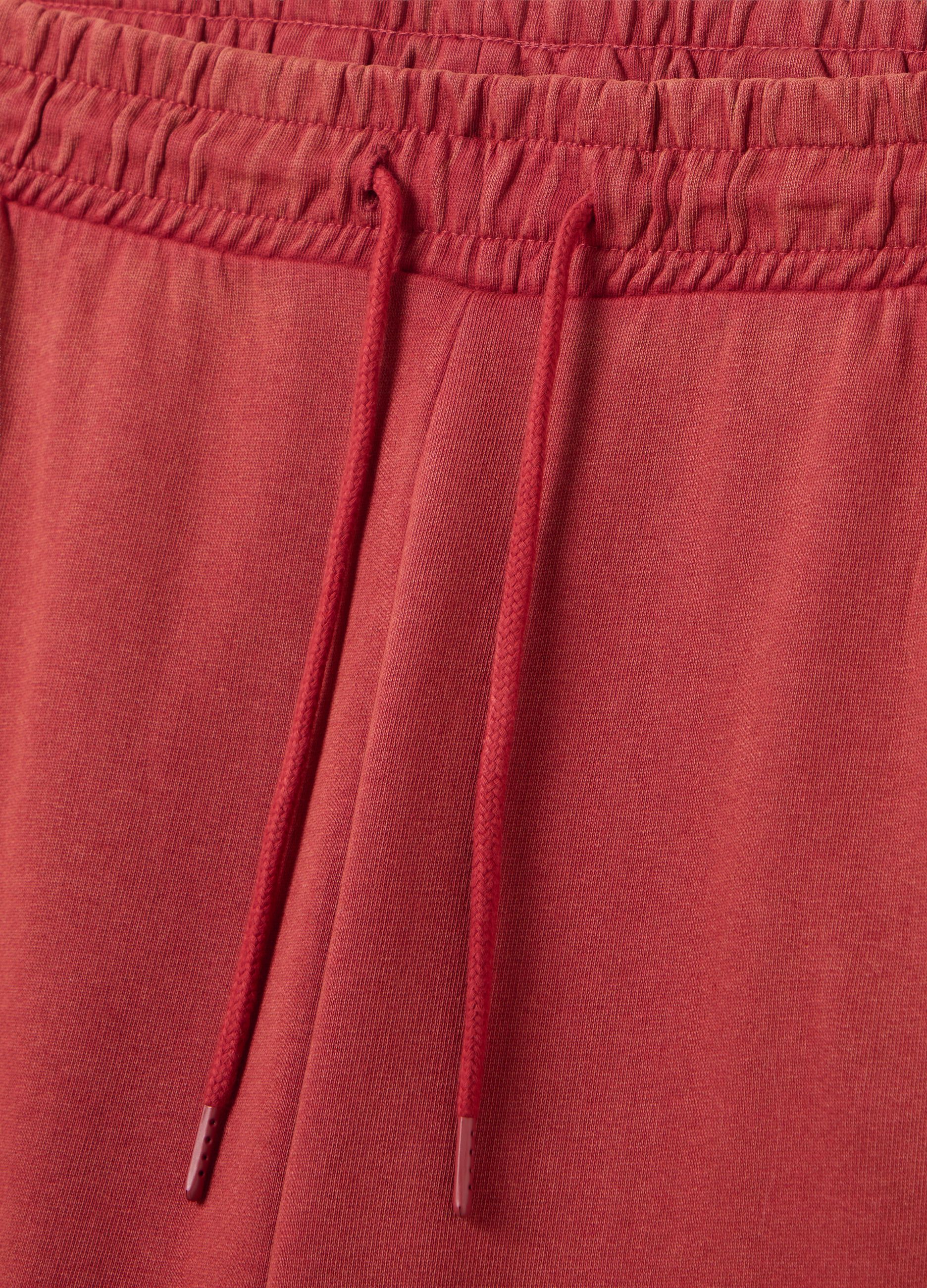 Pantaloncini da uomo in puro cotone rossi regular fit