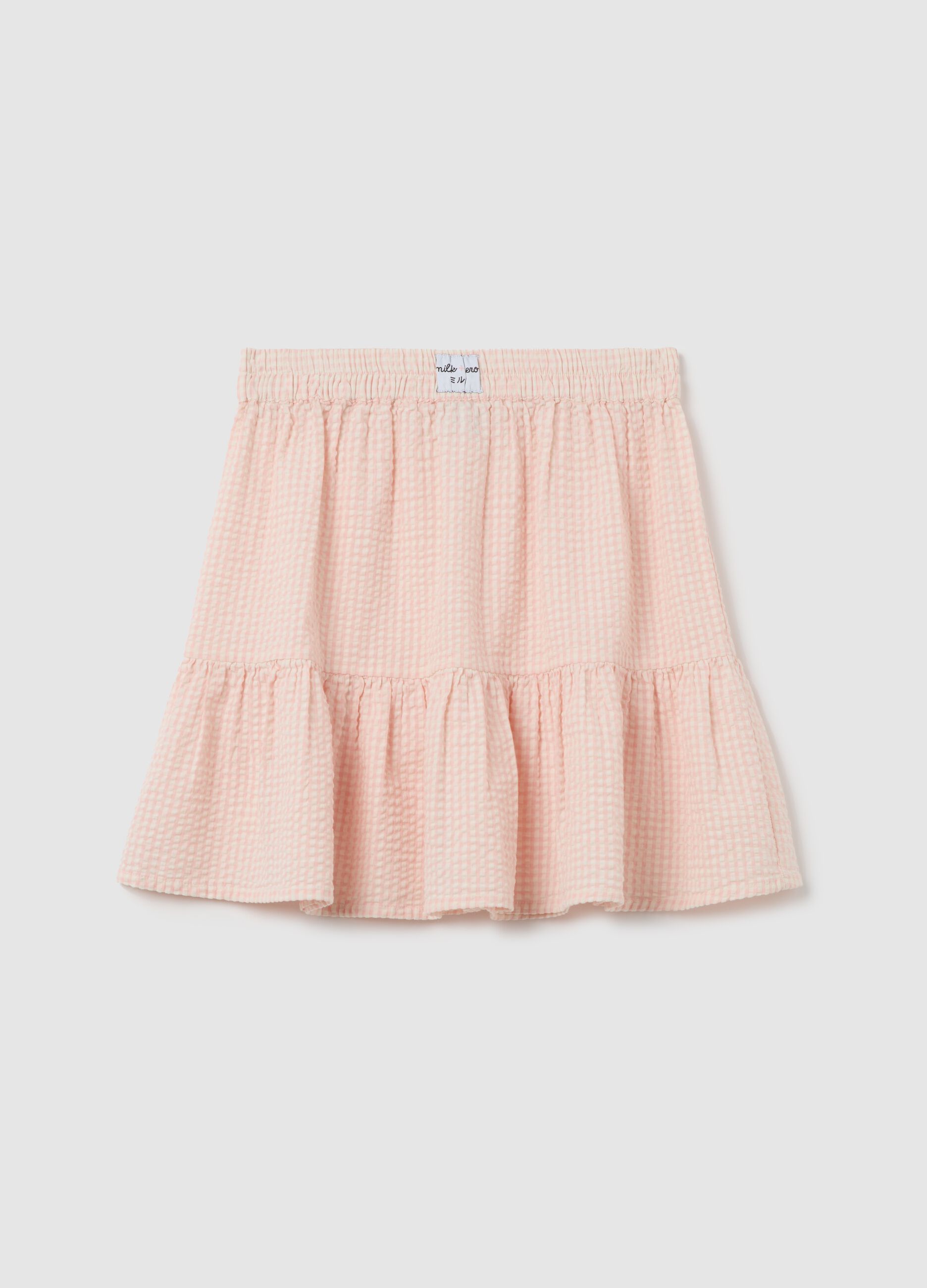 Pink Seersucker Skirt Milk+Hero