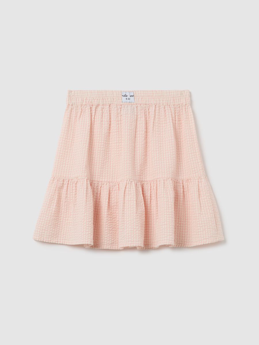 Pink Seersucker Skirt Milk+Hero_4