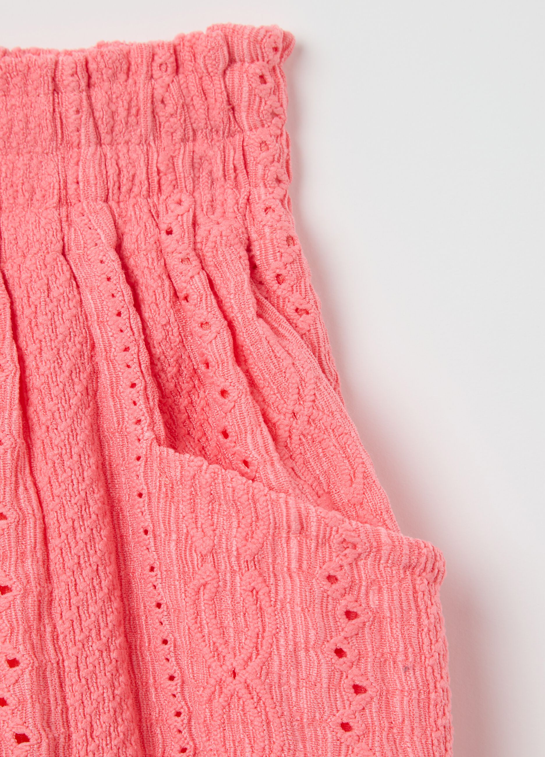 Pink elastic fabric shorts OVS Kids