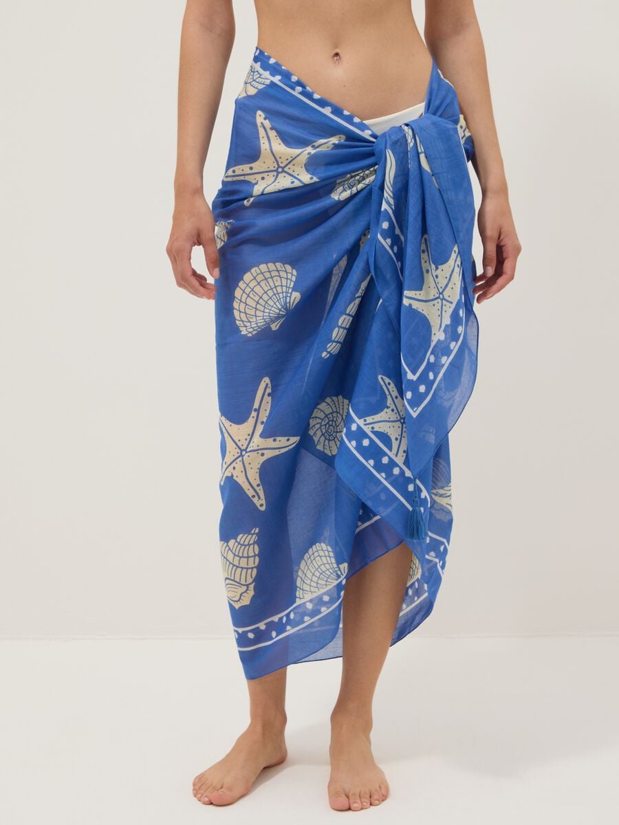 Pareo blu in puro cotone_2