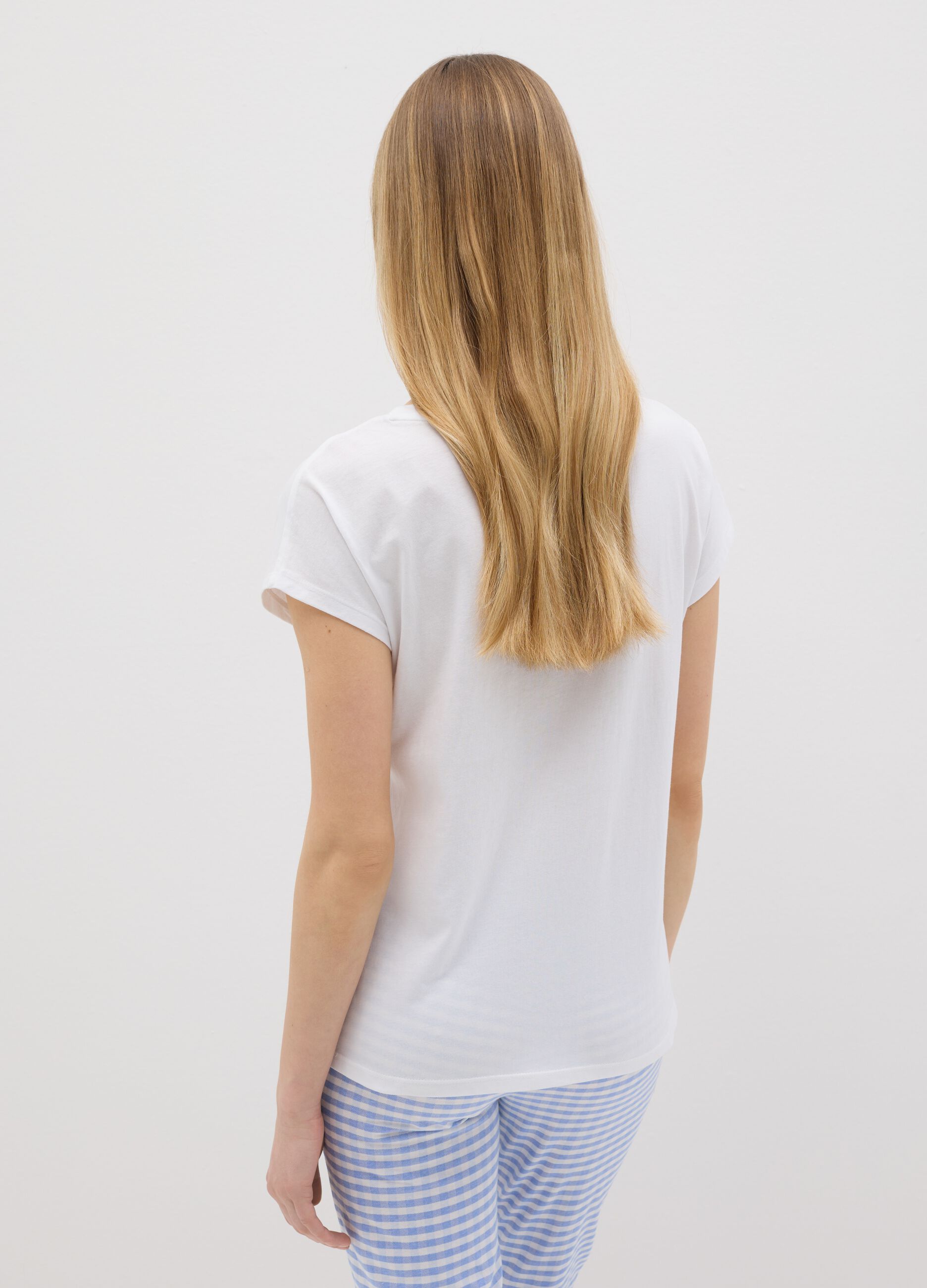 Light blue pyjama top with bows