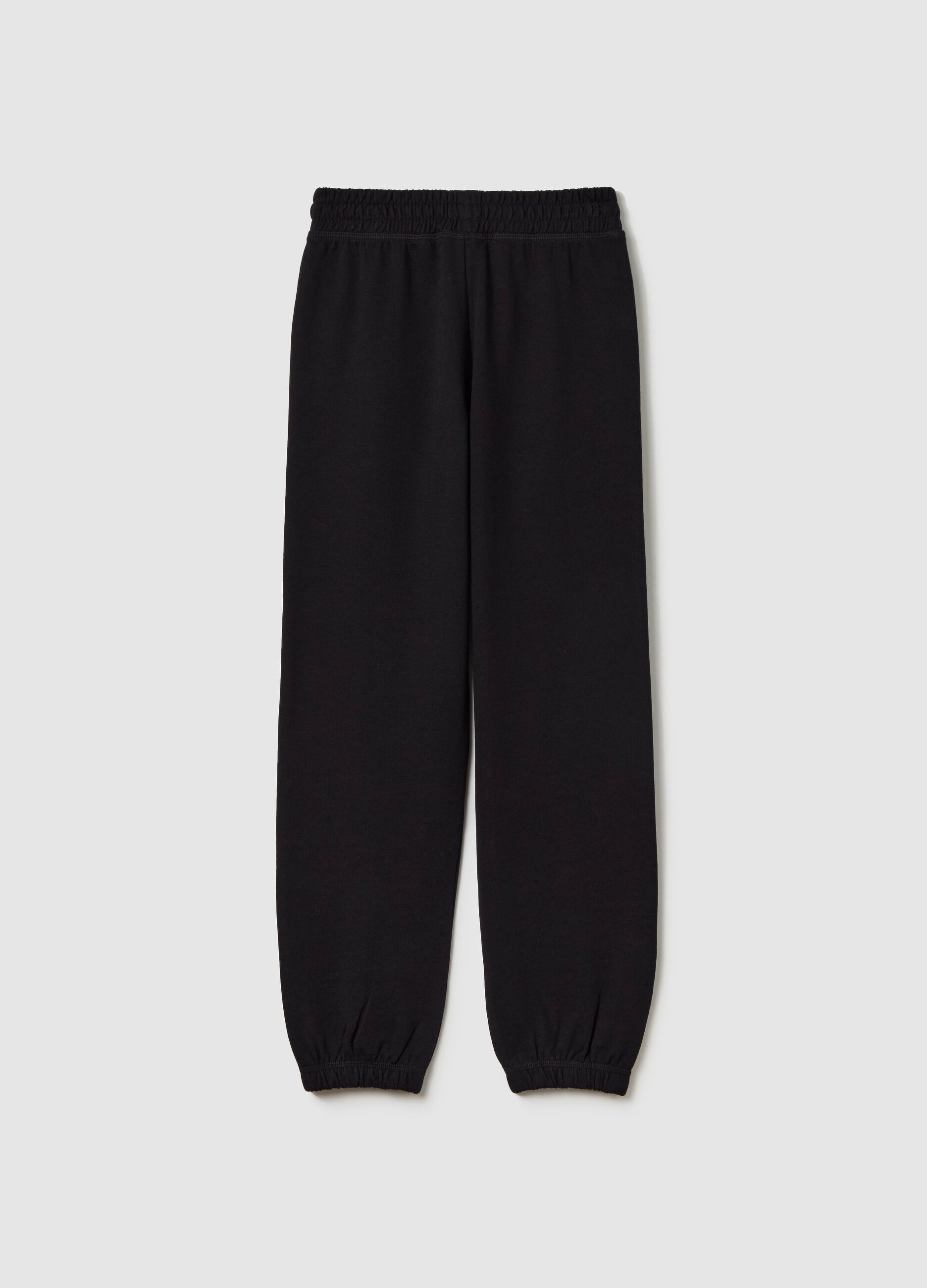 Joggers in cotone con profili elasticati