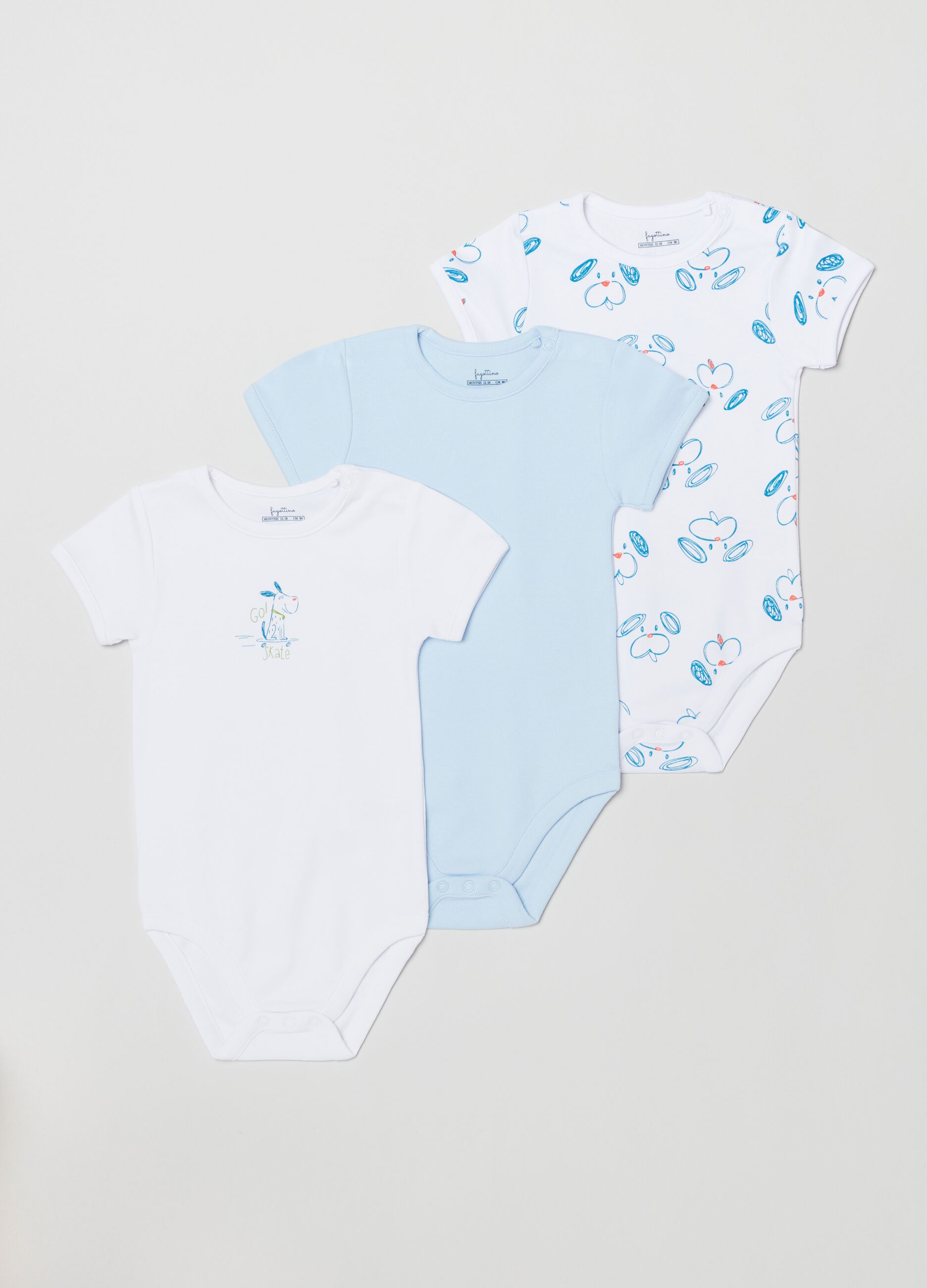 Tripack body in cotone con stampa_0