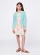 Vestito fantasia floreale in lino e cotone_0