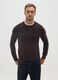 Brown cotton blend regular fit sweater_1