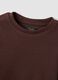Brown ribbed organic stretch cotton T-shirt_3