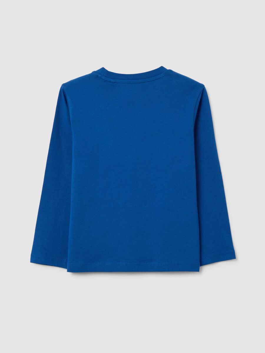 Children's regular fit blue pure cotton t-shirt_1
