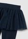 Girls' blue skirted leggings in cotton blend slim fit_2