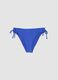 Blue stretch bikini bottoms with tie sides_0