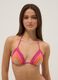 Pink triangle bikini top_0