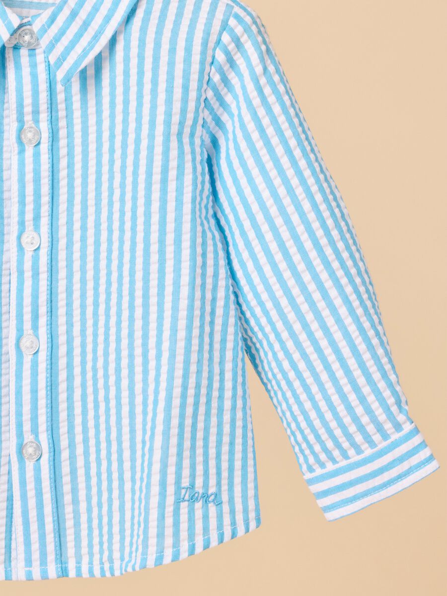 Striped cotton blend shirt_1